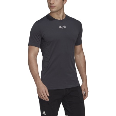 adidas Tennis T-shirt New York Printed Tee carbon Men's